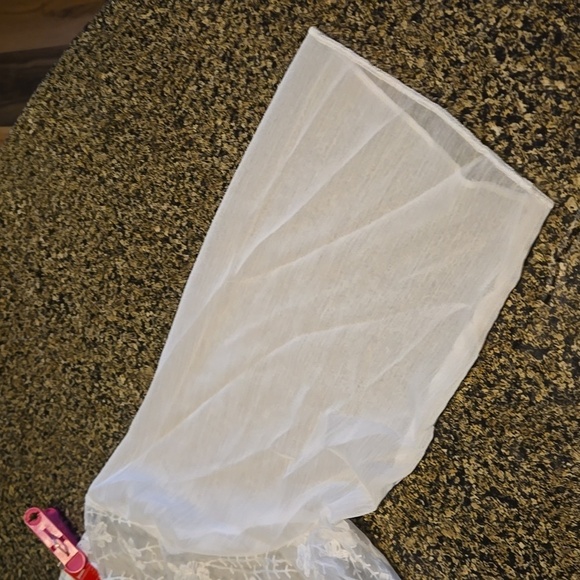 Floral Pattern White Lace Splicing Blouse, Open Front Cover Up Kimono Women 1X - Picture 8 of 13